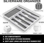 49-Piece Black Silverware Set with Organizer, Food-Grade Stainless Steel Black Flatware for 8, Cutlery Utensil Sets with Steak Knives, Rust-proof, Mirror Polished, Dishwasher Safe, Tree Pattern