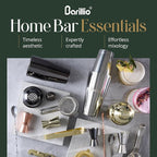 Barillio Bartender Kit Bag with Cocktail Shaker Set - Waxed Canvas, Traveling Bar Tools Bag with 17-Pc Cocktail Kit - Travel Mixology Bartending Kits - Mobile Bar Roll with Strap & Accessories