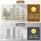 50 PCS Food Storage Containers with Lids Airtight (25 Containers & 25 Lids), 100% Leak Proof Meal Prep Container for Kitchen, BPA-Free Plastic(Polypropylene5), Microwave/Dishwasher Safe, Labels & Pen