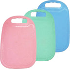 3 Pack Small Cutting Board for Kitchen Wheat Straw Plastic Cute Mini Kids Cutting Boards Fruit Mats
