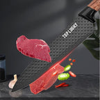 Black Knife Set, 6 Pieces Professional Kitchen Knife Set with Universal Knife Block, Super Sharp Knife Block Set with Ergonomic Handle Non-stick Stainless Steel Knife Block Set (Black)