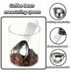 30ml Stainless Steel Coffee Scoop, 2 Tbsp Measuring Spoons for Protein Powder, Sugar, Flour & Tea - Short Handle, Laser Etched Markings, Dishwasher Safe, Heavy-Duty 304 Food-Grade Steel