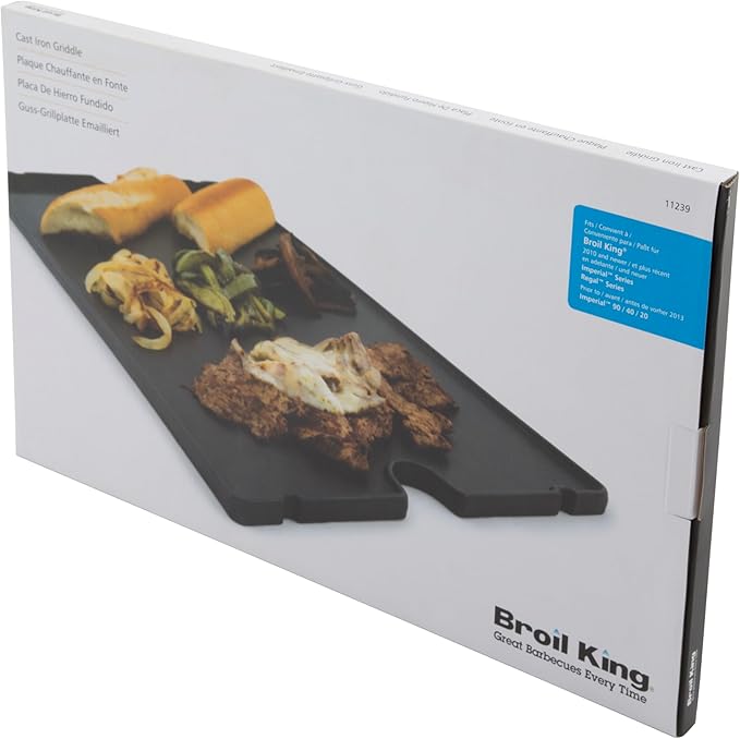 Broil King 11239 Exact Fit Cast Iron Griddle, Imperial and Regal Series Grills, Black