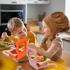 LEPCY Uncrustables Sandwich Maker Sealer Cutter, Crustless Sandwich Cutter, PB&J Uncrustable Maker - Color Orange, Square Shape