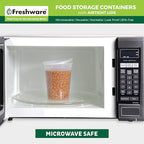 Freshware Food Storage Containers [24 Set] 32 oz Plastic Deli Containers with Lids, Slime, Soup, Meal Prep Containers, BPA Free, Stackable, Leakproof, Dishwasher and Freezer Safe, Translucent