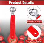 4 Pcs Tomato Corer Tool, Stainless Steel Strawberry Huller Stem Remover, Practical Kitchen Corer For Fruit And Vegetable Baller Dessert Preparation Salad Making