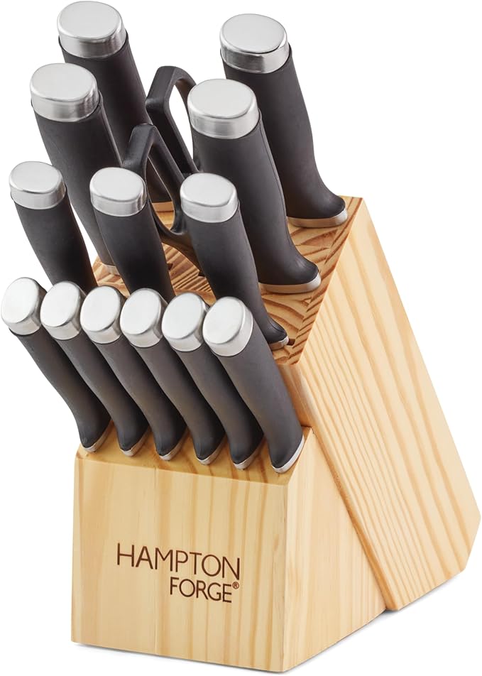 Hampton Forge Epicure–15PieceKnife Set, 15 Piece, Black