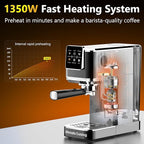 Espresso Machine 20 Bar,Touch Screen Espresso Maker with Steam Milk Frother,Compact Stainless Steel Coffee Machine for Cappuccino Latte Americano Espresso Cool,Gift for Coffee Lovers,Black