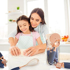 COOK WITH COLOR Kitchen Gadget Set Copper Plated Stainless Steel Utensils with Soft Touch Handles, Copper Navy, 7 Pieces