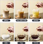 Bamboo Coffee Stirrers in Storage Box, 180 Count of Disposable Coffee Stir Sticks - Stir Sticks For Coffee Bar 7 Inch, Stir Sticks with Smooth End, Coffee Stirs for Coffee, Cocktail, Hot Drinks