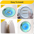 6 Pieces Plate Hangers for the Wall – Vertical Plate Hangers, Adjustable Sizes (6", 8", 10"), Invisible Design, Plate Wall Hangers for Display, Plate Holders for Displaying, Picture Hanging Kit