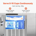 VEVOR Commercial Ice Cream Machine, 21 QT/H Soft Serve Ice Cream Maker with LCD Panel Auto Clean 3-Flavor Pre-cooling for Restaurant Snack Bar