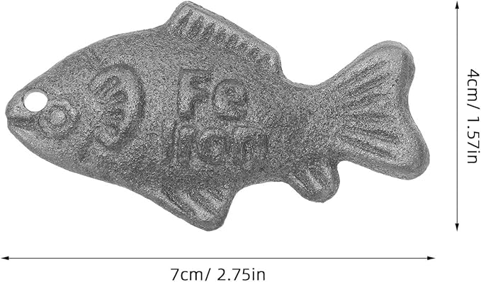 MAGICLULU Cast Iron Fish Cooking Tool 2-Pack Natural Iron Supplement for Vegan Nutrition Athletes Pregnant Women Safe Boost for Cooking Soups and Foods