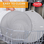 Walfos Silicone Microwave Mat & Lid Set, Heat Resistant Multi-Purpose Trivet Mat and Seal Lids, Non-Slip and BPA Free, Perfect for Oven and Hot Pan