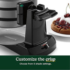 Cuisinart Double Flip Belgian Waffle Maker, WAF-F40NAS, Stainless Steel, Grey and Black