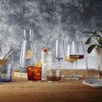 Bormioli Rocco Exclusiva Rum Tumblers, Set of 12-7.25 Oz. Ribbed Drinking Glasses with Crystal Star Glass & XLT Treatment, Made in Italy - Durable Cocktail Tumblers for Daily Use, Dishwasher Safe