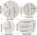 Tropical Leaf Silicone Mold Fern Leaves Fondant Molds For Cake Decoration Cupcake Topper Chocolate Candy Resin Polymer Clay Set of 4