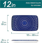 vancasso Porcelain Serving Trays for Party, Serving Platters Set of 4,Serving Dishes for Entertaining, Ceramic Party Trays and Platters for Serving Food, 12" Inch, Series SELENE