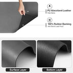 Ecotrim - Dish Drying Mat for Kitchen Counter | Coffee Bar Mat for Countertops | Heat Resistant Drainer Mat with Non-slip Rubber Backed | Hide Stain Kitchen Absorbent Draining Mat | Dark Grey 16"x20"