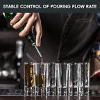 AOZITA 12 Pack Classic Bottle Pourers, Stainless Steel Liquor Pour Spouts Tapered Spout - Liquor Pourers with Rubber Dust Caps for Alcohol, Olive Oil,Bar Bartender Accessories