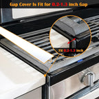 Silicone Stove Counter Gap Cover Kitchen Counter Gap Filler Transparent 25" Long Gap Filler Sealing Spills between Kitchen Appliances Washing Machine and Stovetop, Set of 2 (Clear)