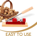 Generic Mechanical Walnut Nutcracker Clamp, Multipurpose Household Nut Opener Tool with Non-slip Handle, Red Metal Shell Cracker for Walnuts and Pecans, Kitchen Specialty Gadget for Easy