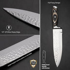 Kitchen Knife Set,15-Piece Knife Set With Block Wooden,Self Sharpening For Chef Knife Set,High Carbon Japan Stainless Steel Hammered Collection Knife Block Set with Steak Knives (Gray)