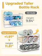 Cirhy 12" Tall 3-Tier Expandable Water Bottle Organizer – Fits 20-40 oz Stanley, Owala, Yeti Tumblers, Shaker Cups & Travel Mugs – Adjustable Storage Rack for Cabinet, Kitchen & Pantry Organization