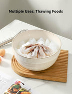Large Ceramic Mixing Bowls, Glazed White Kitchen Bowl (10"/8"/6"), Set of 3 Nesting Bowls for Baking, Cooking, Serving, Prepping, Dough Kneading, Microwave and Dishwasher Safe