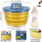 Large Salad Spinner,3-in-1 Vegetable Wash Bowl, Salad Bowl & Lettuce Spinner, Fruit Cleaner,4.22Qt Lettuce & Fruit Washer, Quick Drainage Electric Mixer