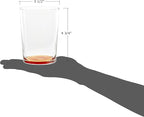 Red Co. Multicolor Large Drinking Glasses for Water, Juice and Cocktails, 16 Ounce - Set of 6