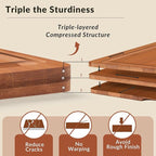 Bamboo Cutting Board Set of 3, Wood Cutting Boards for Kitchen with Juice Grooves, Durable Chopping Board for Meat, Vegetables & Meal Prep