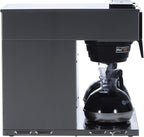 BUNN VP17-3, 12-Cup Low Profile Pourover Commercial Coffee Maker, 3 Lower Warmers, 13300.0003,Silver