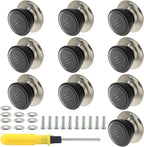10pcs Pot Lid Knobs - Heat Resistant & Anti-Slip Grip | Universal Replacement Pot Lid for Glass Pots Pans Lids Top (Black)
