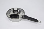 RUNZI 2 Cups Egg Poacher Pan - Stainless Steel Poached Egg Cooker – Perfect Poached Egg Maker – Induction Cooktop Egg Poachers Cookware Set with 2 Nonstick Large PFOA FREE Egg Poacher Cups…