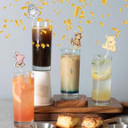 24 Pieces Disposable Acrylic Stirring Sticks for Cocktails Custom Drink Stirrers, Winnie Bear Baby Shower Party Drinks Decorations
