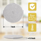 Trivets for Hot Dishes, Hot Pads for Kitchen, 7'' Trivets for Hot Pots and Pans, Pot Holders for Kitchen, Pot Holders Heat Resistant 4-Pcs, Kitchen Essentials for New Home