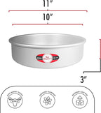 Fat Daddio's PCC-103 Anodized Aluminum Round Cheesecake Pan, 10 x 3 Inch