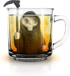 Genuine Fred Grim Steeper Reusable Silicone Tea Infuser,Black Grim Reaper Design,Fun and Clever Kitchen Gadget for Tea Lovers and Enthusiasts,(Pack of 2)