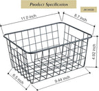 Wire Kitchen Storage Basket 5 Packs,Perfect Pantry Organization Accessories Basket,Laundry,Countertop Organization,Suitable for Kitchen,Bathroom,Bedroom,Tabletop,Stackable,Black