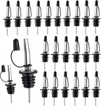 Pafusen 24 Pack Stainless Steel Speed Pourers Spouts with Tapered, Liquor Pourers with Rubber Cap, Hygienic, Dishwasher Safe, Fits most Classic Bottle's Lip up to 3/4"
