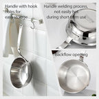 18/10stainless steel butter warmer, 13.5 fl oz(400 ml) coffee/milk warmer, mini saucepan, egg pan, chocolate melter,ideal for seafood butter warmers suitable for induction and gas stoves