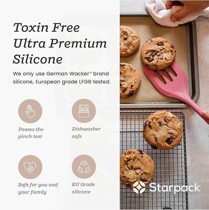 Starpack 'Stir & Serve' Silicone Cooking Utensils Set (5 Pcs) - 10.5" - Kitchen Utensil Set Heat Resistant to 600°F - Kitchen Utensils for Nonstick Cookware - Silicone Utensil Set for Mixing & Cooking