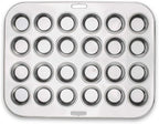 Fox Run Mini Muffin and Cupcake Pan, 24 Mini Cups, Stainless Steel Baking Pan, 10.5 x 13.75 x 1.5 inches