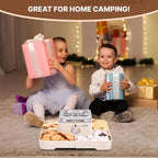 Electric Smores Maker - Indoor Smores Kit with 4 Detachable Trays, 4 Stainless Steel Forks - Flameless Smores Maker Tabletop Indoor Kit (White)