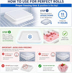 Ice Cream Roller Maker, At Home Rolled Ice Cream Maker Machine, Dairy Free & Frozen Yogurt Maker, Electric Free Countertop Ice Cream Machine with Spade for Rolls, Sorbet & Frozen Yogurt (White)