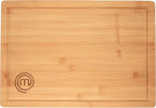 MasterChef Bamboo Cutting Board for Kitchen, Butcher Block Countertop, Large Chopping Board Wood 18" x 12", Natural, Organic & Food Safe Surface, Reversible Wooden Cutting Board with Juice Groove