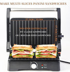 Panini Press Grill Sandwich Maker, Large Electric 3 in 1 Panini Sandwich Maker Grill, Open 180 Degrees for Grill Indoor, Perfect for Grilling Steaks, Burger, Sandwich,Non-stick Pan