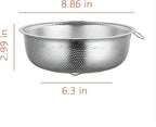 GREATLINK Food Pasta Colanders and Strainers for Kitchen Stainless Steel Collander, Kitchen Mesh Colander Large Metal Strainer for Pasta, Spaghetti, Berry, Veggies, Fruits, Noodles, Rice,Salads