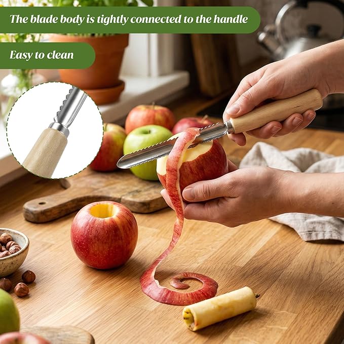 3 Pack Zucchini Vegetable Corer Tool 10" Stainless Steel Rust Resistant Fruit & Veggie Corers Stem Remover Kitchen Gadgets Coring Tool with Wood Handle for Apples, Eggplant, Hollow out for Stuffing